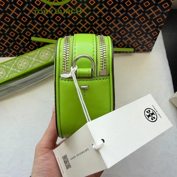Tory Burch Miller Goat Mini Crossbody Bag Monster Silver Neon Green - Picture 4 of 10